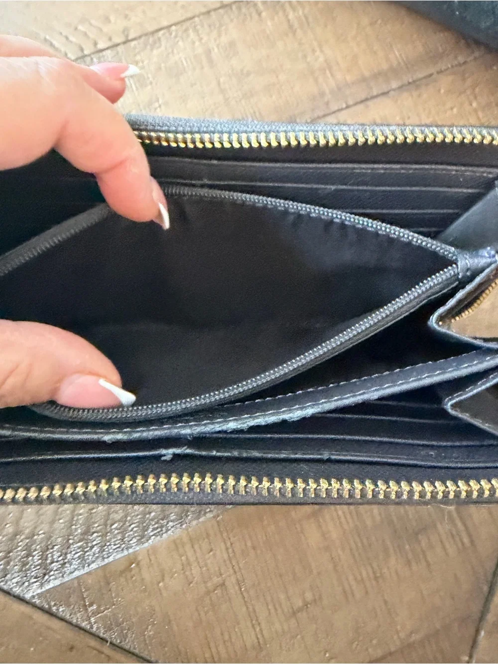 Coach Two-Tone Black & Cream Tote with Snake-Print Wallet